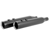 Khrome Werks Black 4.5" HP-Plus Slip-Ons Black Turbine Tip 17-18 Harley Touring