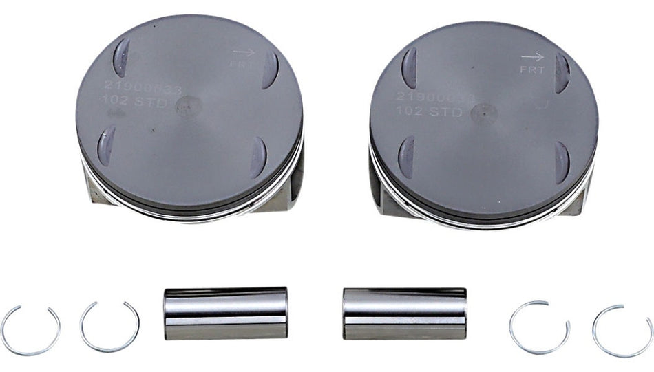 Drag Replacement Coated Piston Kit Std Bore Harley Milwaukee Eight 114 17-Up