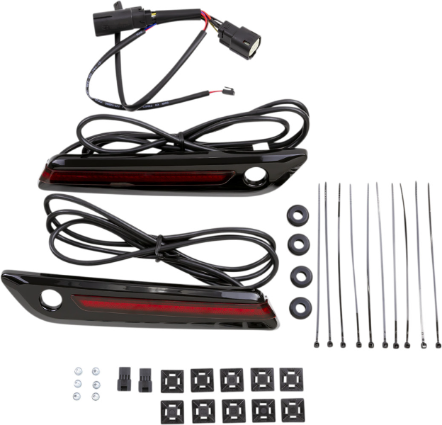 Ciro LED Saddlebag Hinge Covers Harley 14-Up