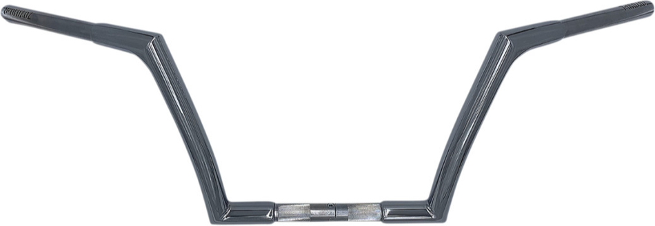 FBI Fat Baggers Chrome 1-1/4" EZ Install Flat Top 10" Handlebar Harley 86-Up