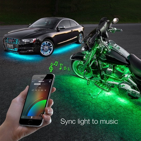 XK Glow XKchrome App Control Motorcycle 16million Color LED 6 Pod 6 Strip Standard Kit