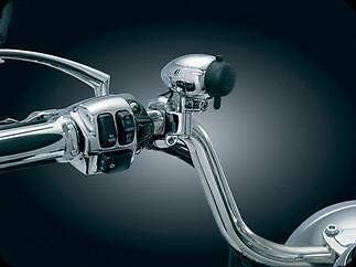 Kuryakyn Chrome Handlebar Electrical Power Point Device Charger with 1" Clamp