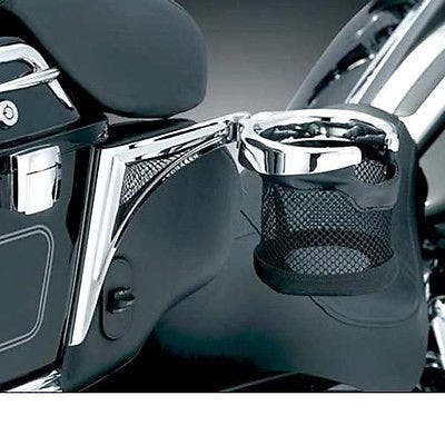 Kuryakyn Chrome Passenger Drink Holder Basket For Harley Touring-Trike 1692