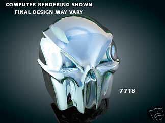 Kuryakyn 7718 Chrome Skull Horn Cover Harley Cow Bell Horn Cover 92-18