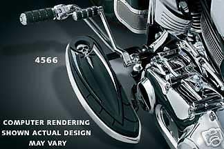 Kuryakyn 4566 Chrome Zombie Driver Floorboard Covers 84-18 Harley Traditional Boards 
