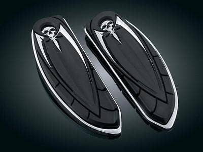 Kuryakyn 4566 Chrome Zombie Driver Floorboard Covers 84-18 Harley Traditional Boards 