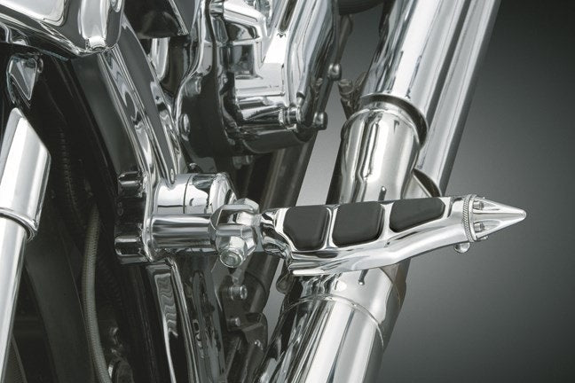 Kuryakyn 4475 Chrome Stiletto Pegs w/ Male Mount Adapters Harley Goldwing Indian