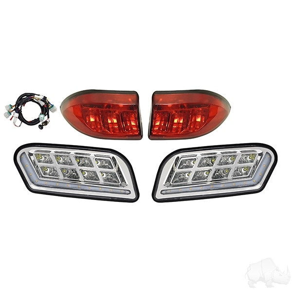 RHOX LED Headlight & Taillight Light Kit for Club Car Tempo 12-48v