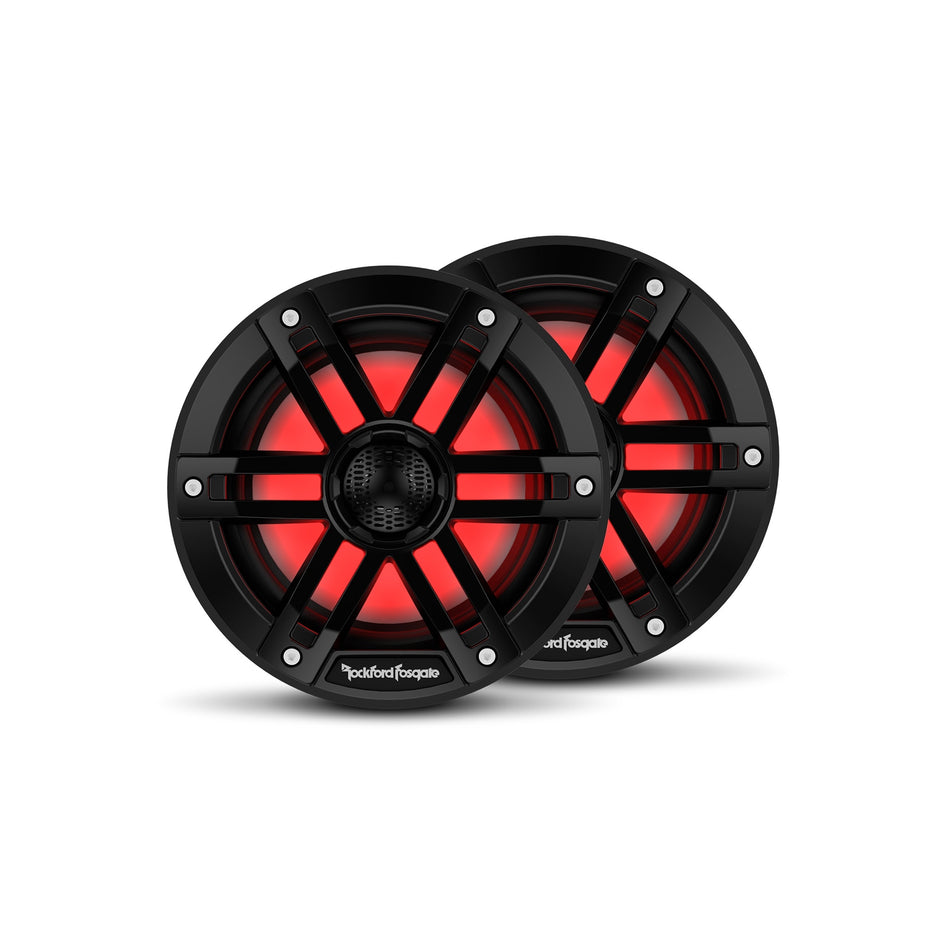 Rockford Fosgate M1-6B Black 6 Color Optix Marine 2-Way System 75W 4 Ohm