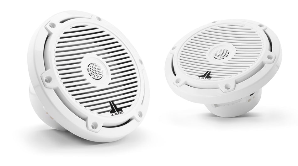 JL Audio 6.5-Inch Marine Coaxial Speakers Gloss White Classic Grille