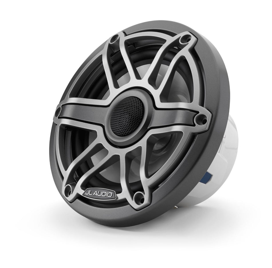 JL Audio 6.5-Inch Marine Coaxial Speakers Metal Gray Trim Titanium Sport Grille