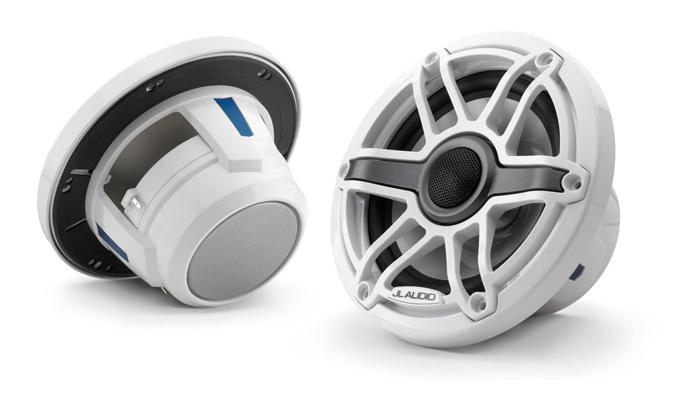 JL Audio 6.5-Inch Marine Coaxial Speakers White Trim Ring White Sport Grille