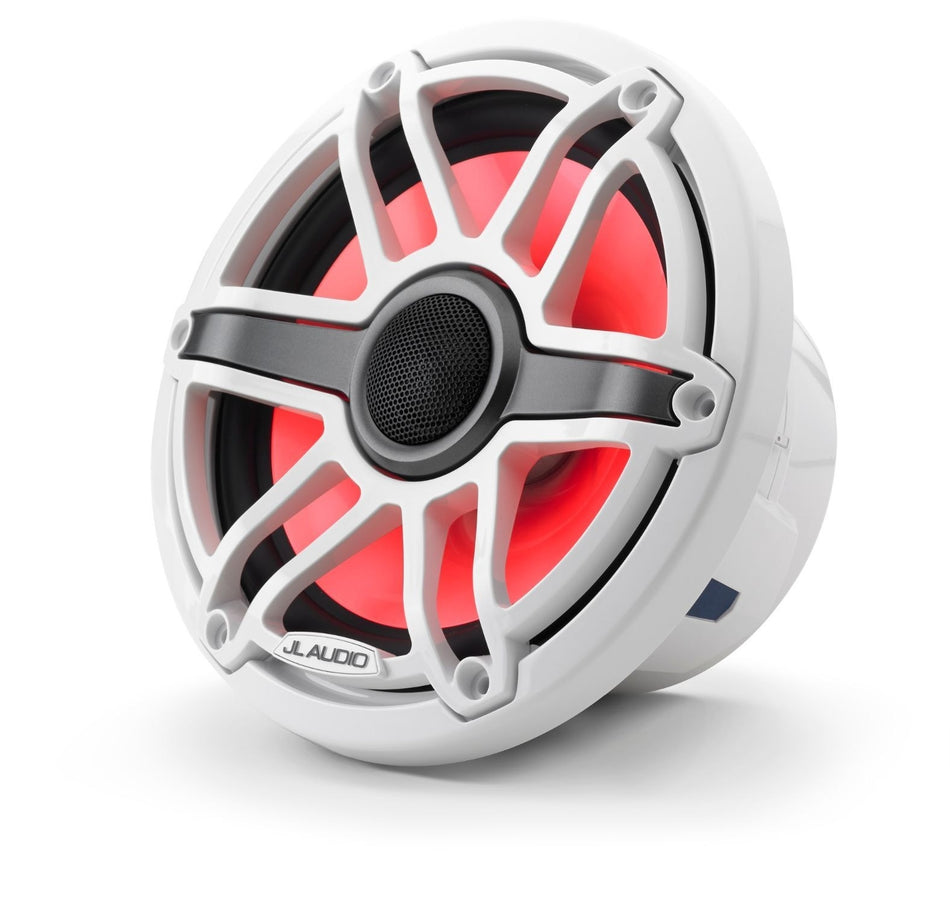 JL Audio 7.7-Inch Marine Coaxial Speakers W/Transflective LED Gloss White Sport Grille