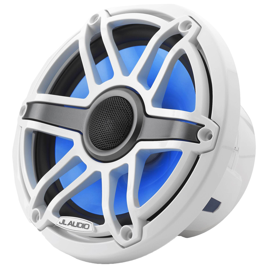 JL Audio 6.5-Inch Marine Coaxial Speakers W/Transfletive LED Metal Gray Sport Grille