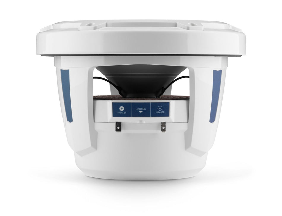 JL Audio 8.8-Inch Marine Coaxial Speakers Gloss White Classic Grille Black Mesh