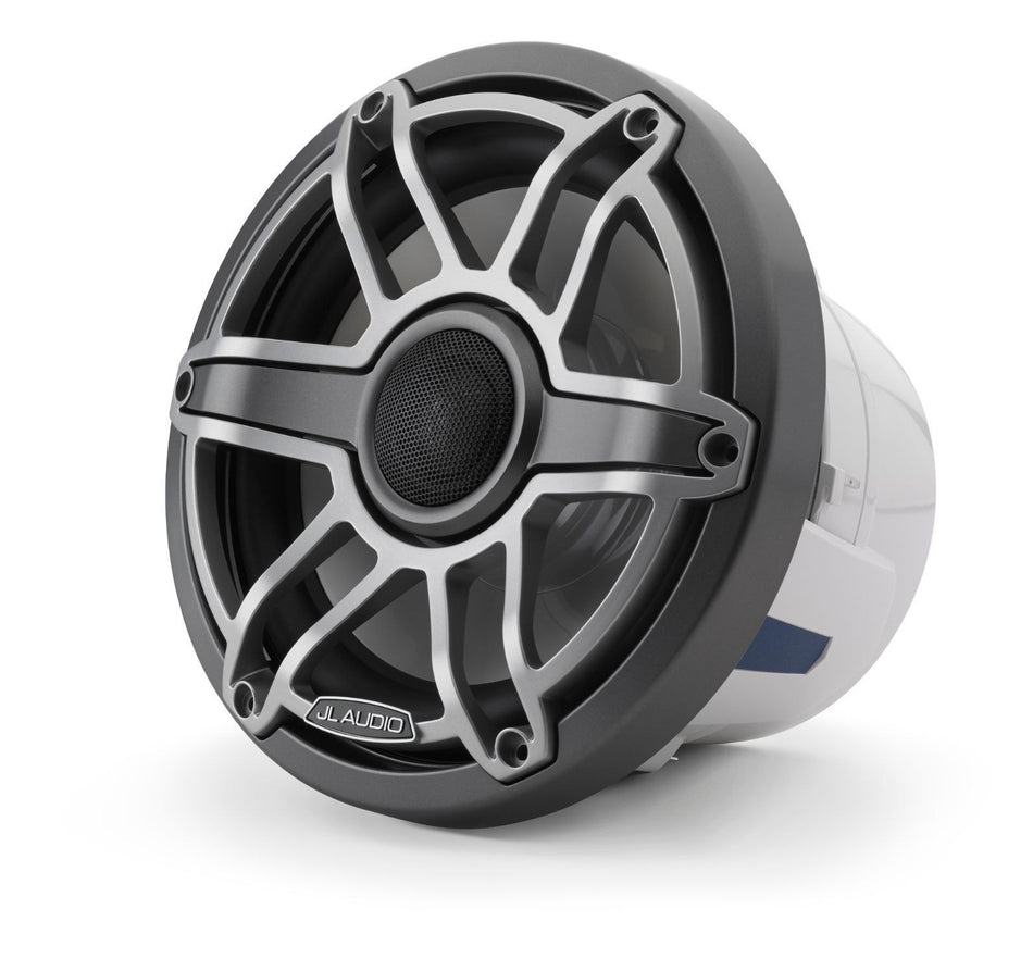 JL Audio 8.8-Inch Marine Coaxial Speakers Metal Gray Trim Ring Sport Grille