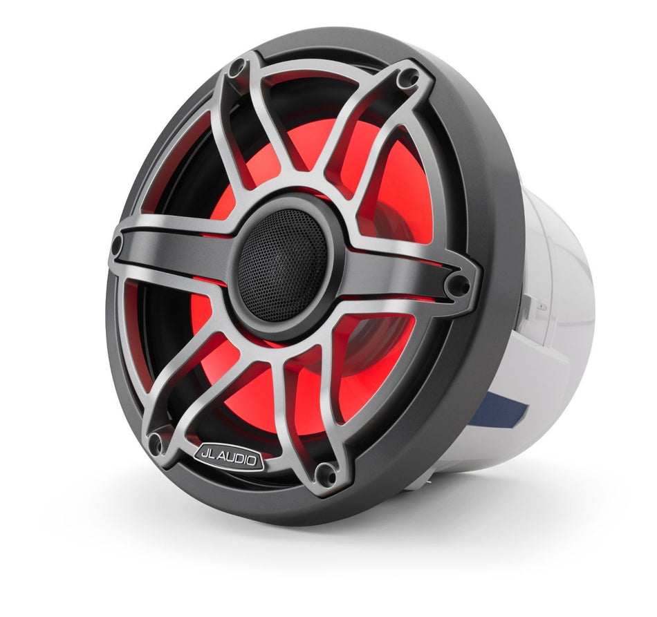 JL Audio 8.8-Inch Marine Coaxial Speakers W/Transflective LED Metal Gray Sport Grille