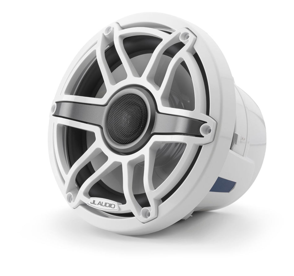 JL Audio 8.8-Inch Marine Coaxial Speakers Gloss White Trim Ring Sport Grill