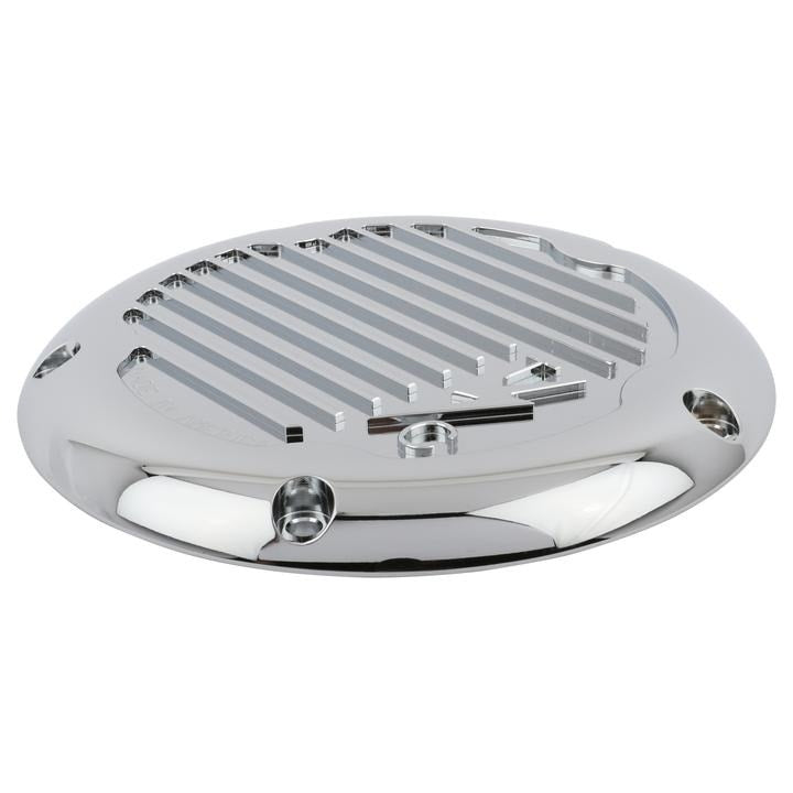 Thrashin Supply Chrome 5 Hole Derby Cover Finned Harley M8 Touring 17-Up
