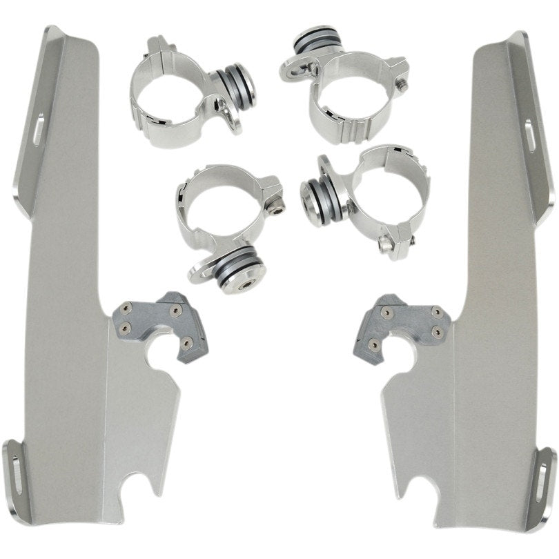Memphis Shades Polished Trigger Lock Mounting Kits Batwing Fairing Harley FXD XL