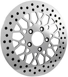 DNA High Polished Mesh Front 11.5 Disc Rotor Harley Dyna Sportster Softail FLH