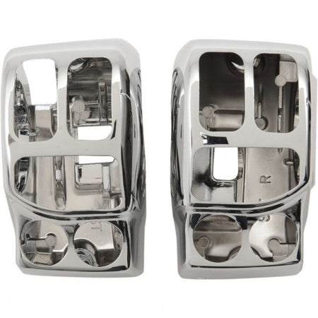 Mid Usa Chrome Switch Housings Handlebar Control Kit Harley Touring 14-16 13320