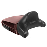 Hogworkz Chopped Tour Pack Full Backrest Black Hardware for Harley FLH '97-'24