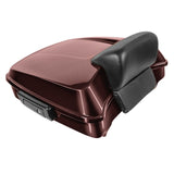 Hogworkz Chopped Tour Pack w/ Slim Backrest Black Hardware for Harley FLH '97-'24