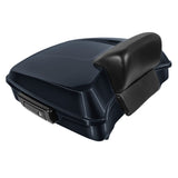 Hogworkz Chopped Tour Pack w/ Slim Backrest Black Hardware for Harley FLH '97-'24