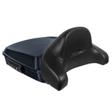 Hogworkz Chopped Tour Pack Full Backrest Black Hardware for Harley FLH '97-'24
