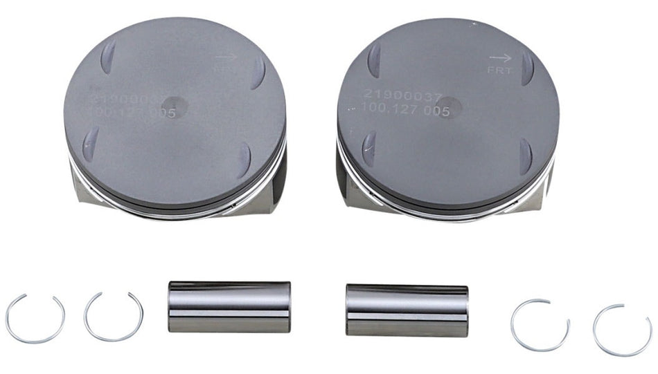 Drag Replacement Coated Piston Kit 3.947 Bore Harley Milwaukee Eight 107 17-Up