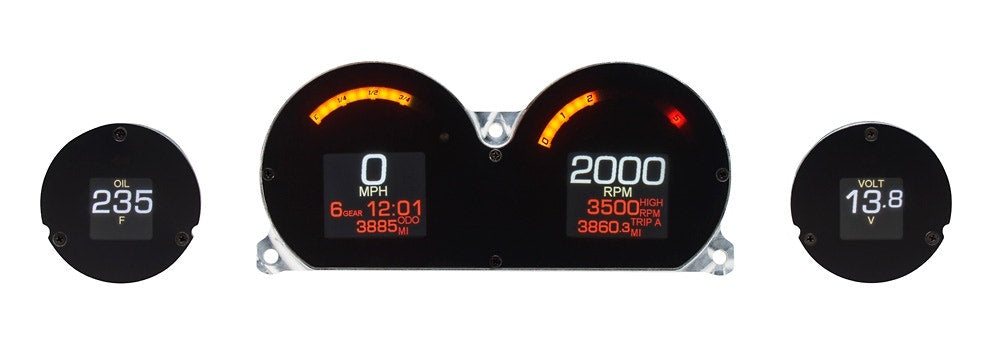 パトライト　ハーレーダビッドソン Dakota Digital MLX-8414 Plug-In 4 LED Gauge Cluster Harley FLH/T
