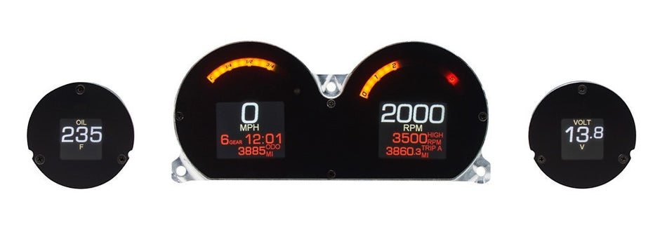 Dakota Digital MLX-8414 Plug-In 4 LED Gauge Cluster Harley Touring FLH/T 14-Up