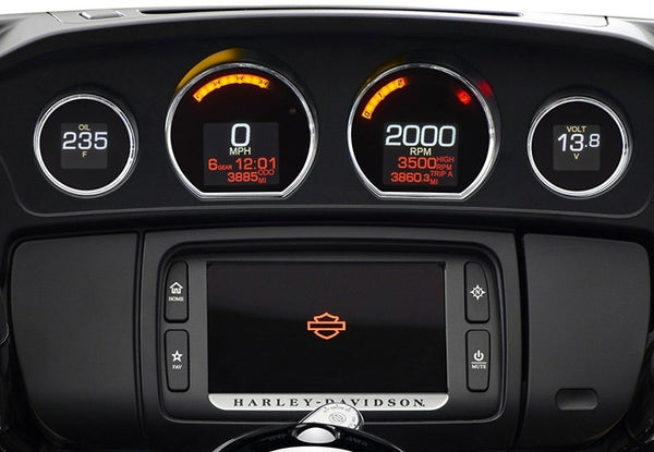 Dakota Digital MLX-8414 Plug-In 4 LED Gauge Cluster Harley FLH/T