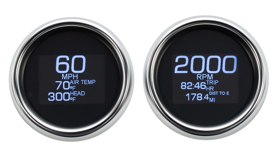 Dakota Digital Chrome MLX-8604 Plug-In 6 LED Gauge Cluster Harley FLH/T 04-13