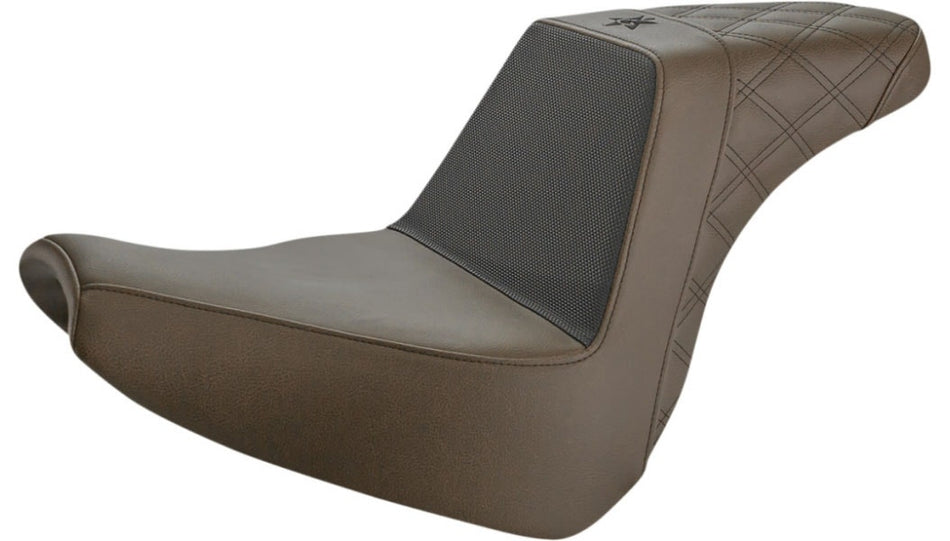 Saddlemen Brown Unknown Gripper Step Up 2-Up Gel Seat Harley Softail FXBR 18-20
