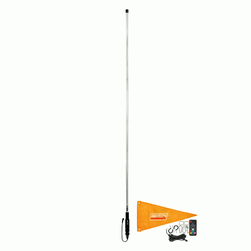 Saddle Tramp 4' Fiber Optic RGB Whip Light ATV UTV Legal Safety Flag Off Road