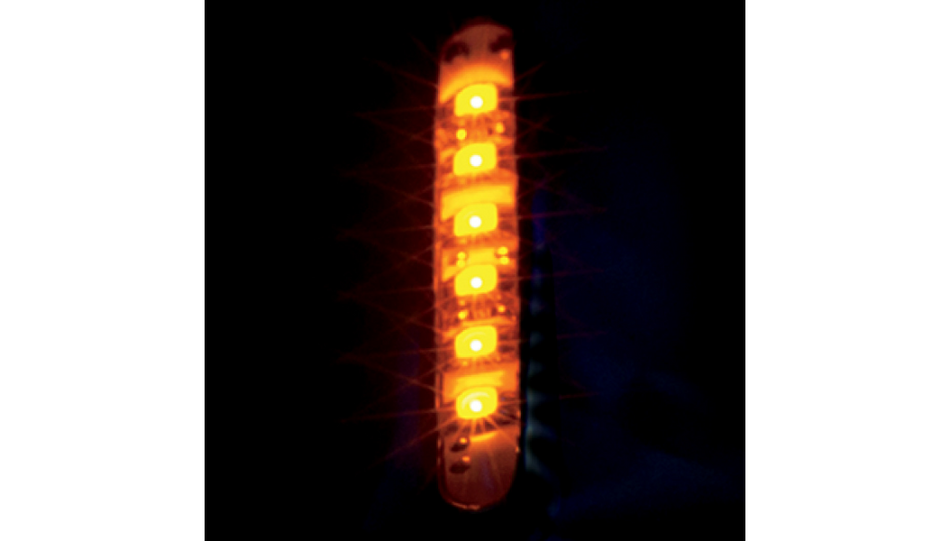 Custom Dynamics Amber Magic Spots High Power Single Function 6 LED Strip (EA)