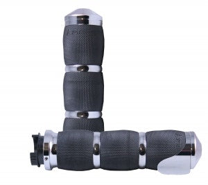 Avon MT Air Cushion Chrome Grips with Throttle Assist for Metric