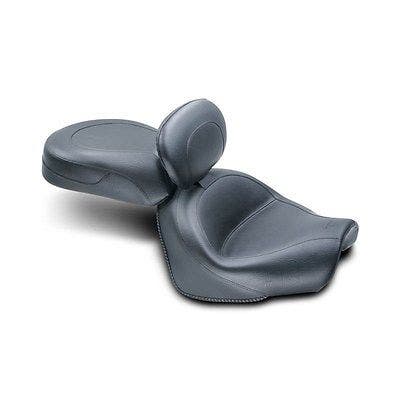 Mustang 79571 Two Piece Wide Touring Seat w/ Driver Backrest 09-13 Yamaha V-Star