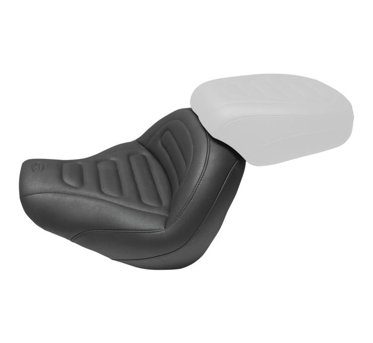 Mustang 75887 Black Trapezoid Stitch Solo Seat 2018 Harley Softail Fat Bob FXFB