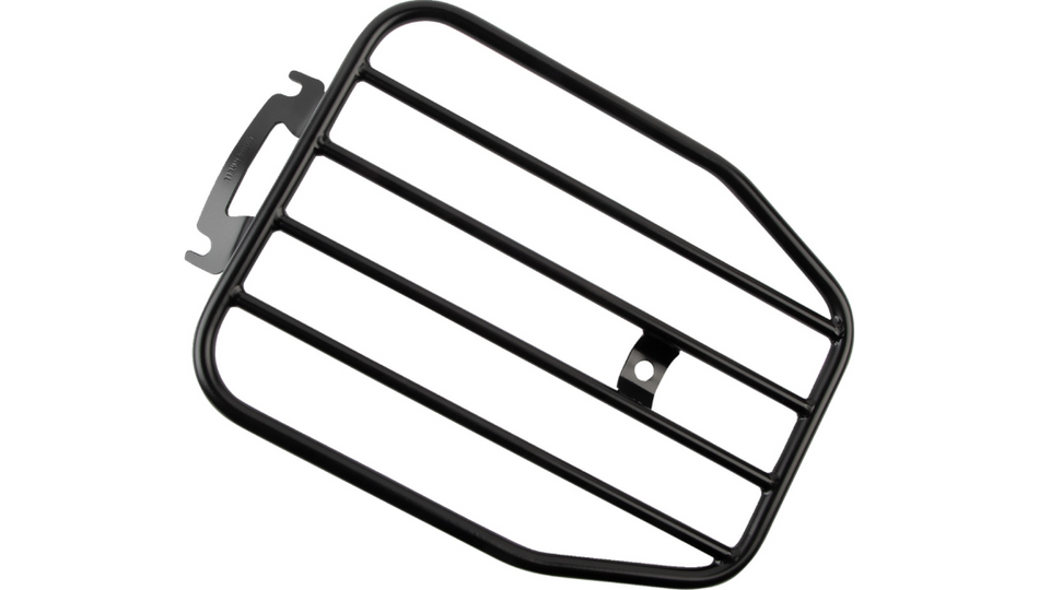Motherwell Matte Black Solo Rigid Mount Luggage Rack for Harley Touring 09-22