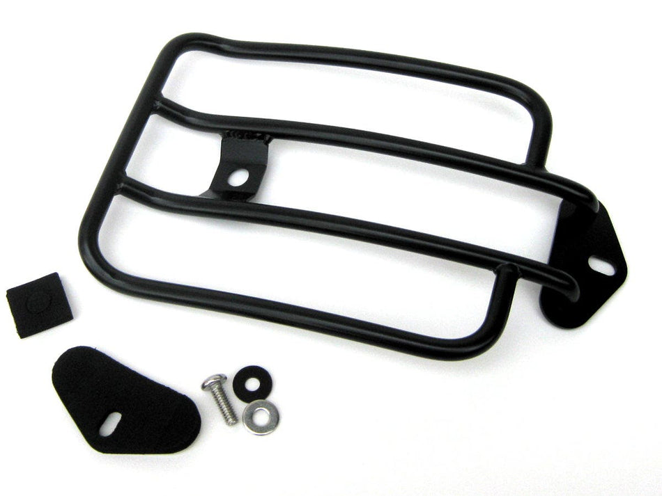 Motherwell 6" Solo Matte Black XL Luggage Rack 4 Harley 04-22 Sportster Models