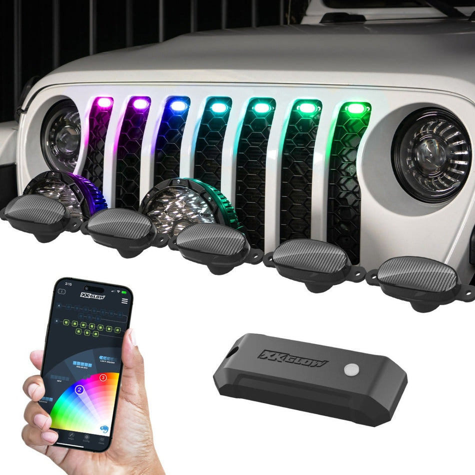 XKGLOW XKmax RGBW Pre-Runner Style Grill Light Kit Color Chasing
