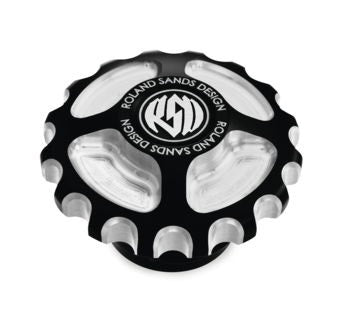 Roland Sands Design Gas Fuel Cap Gear Drive Contrast Harley Big Twin 96-20