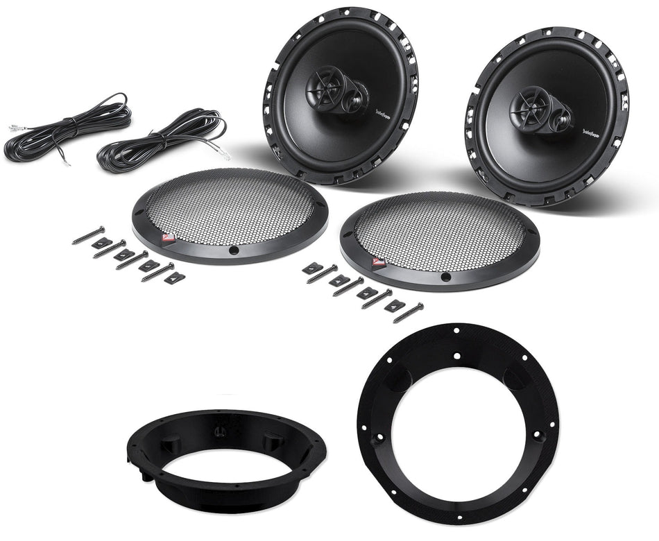 Rockford Fosgate 6.5" Speakers w/ Fairing Mount Kit Harley Touring Batwing 98-13
