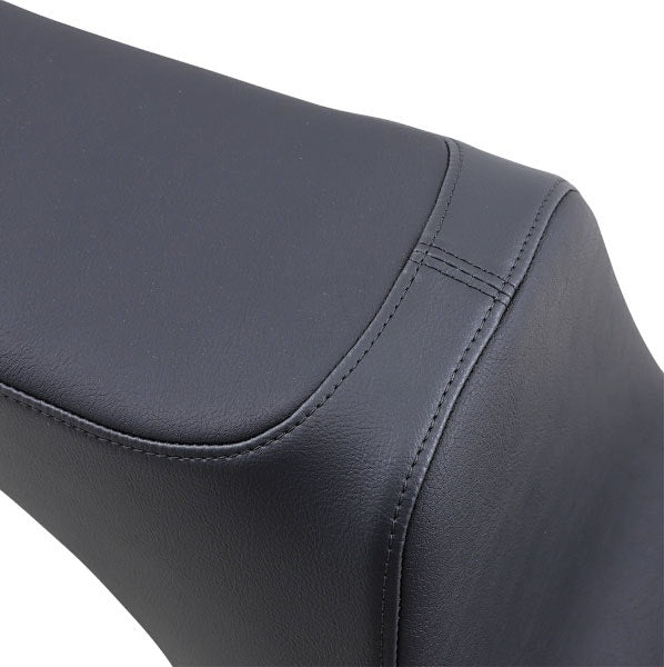 Drag Black Predator III 2-Up Smooth Vinyl Seat Harley Softail 06-17