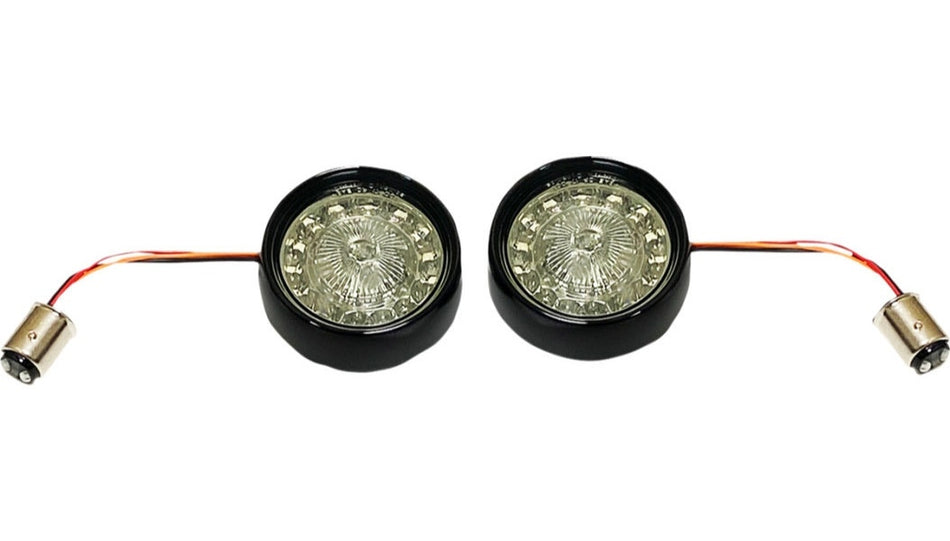 Custom Dynamics ProBeam Bullet Black Bezel Smoke Lens Rear Turn Signal 1157 Insert