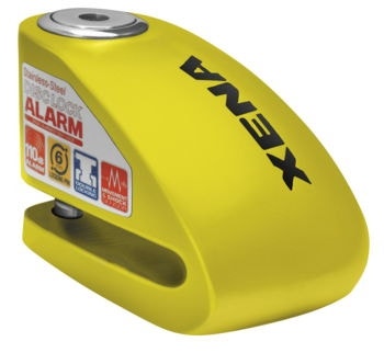 Xena XX6-Y Yellow Motorcycle Alarm Disc Lock XX6 6MM Pin 120DB