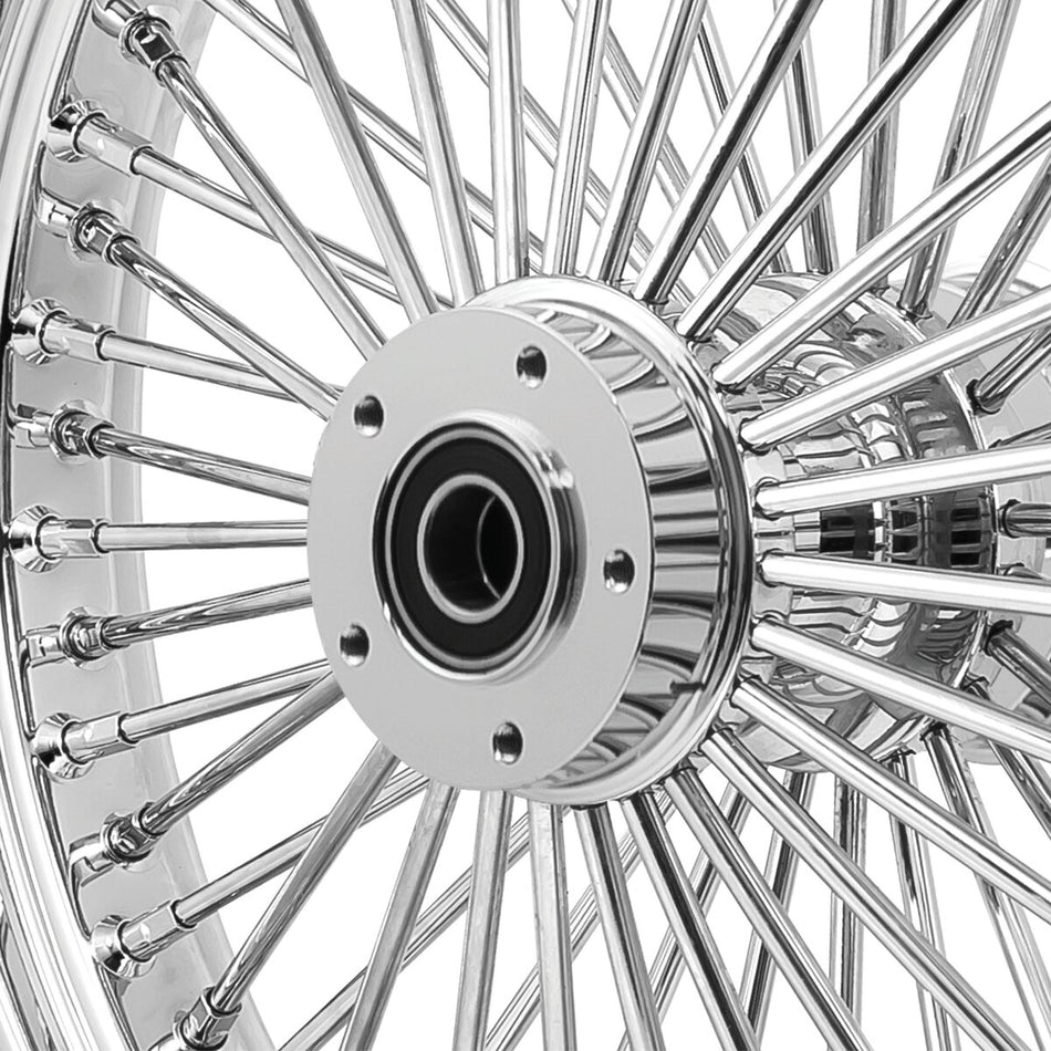 DNA Chrome Front Mammoth 52 Spoke 21x3.50 Wheel Harley 08-21 FLH/T Dual Disc